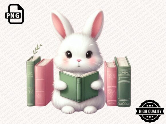 Download Cute Animal Reading Book Clipart PNG - Premium Resources