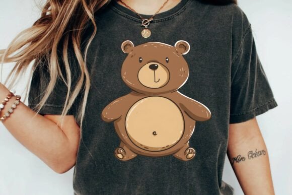 Download Cute Brown Teddy Bear Illustration Cartoon Character Clipart for Nursery Decor Png - Illustration Collection