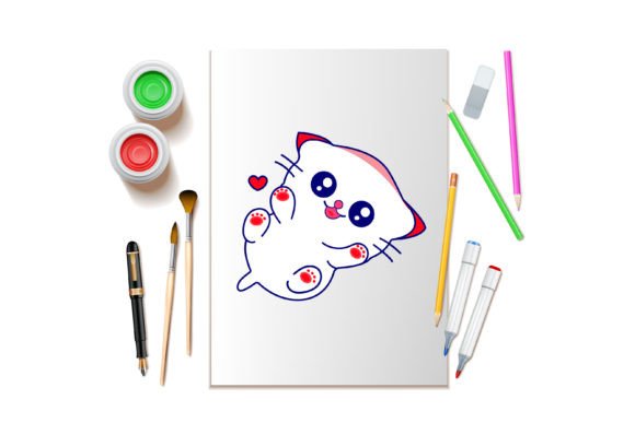 Download Cute Baby Cat Love Illustration - Illustration Collection