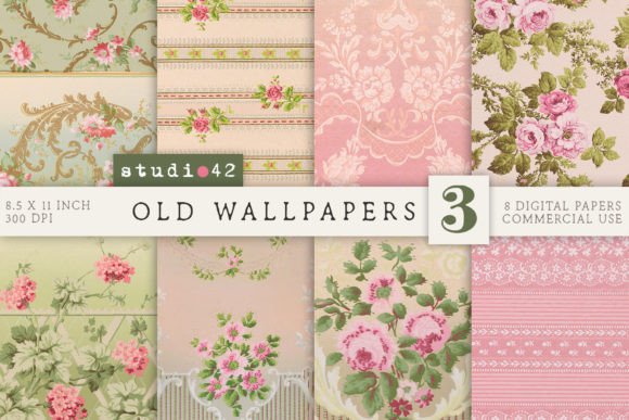 Download Antique Wallpaper Printables V3 - Printables Collection
