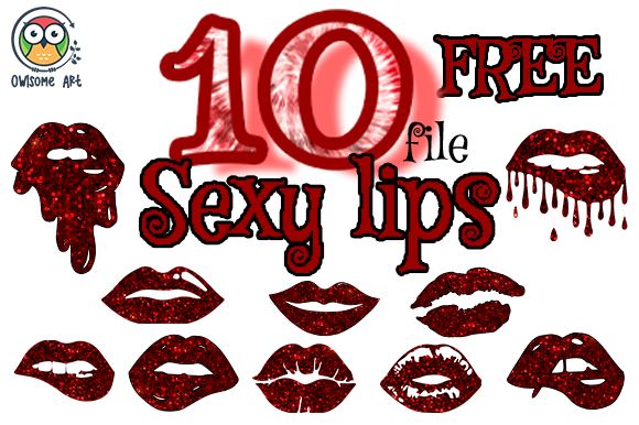 Download Sexy Lips Glitter Bundle Free - Glitter Collection