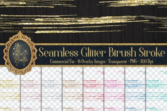 Download Seamless Glitter Brush Stroke Overlay - Glitter Collection