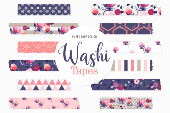 Download Digital Washi Tape Protea Flowers - Premium Resources