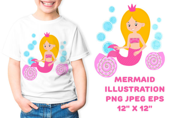 Download Mermaid Illustration for Sublimation - Illustration Collection