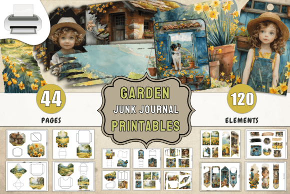 Download Garden Junk Journal Printables Supplies - Printables Collection