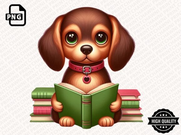 Download Cute Animal Reading Book Clipart PNG - Premium Resources